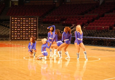 The Knicks City Dancers supplied more cheering and entertainment.