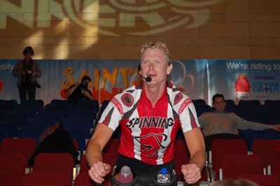 Celebrity guests and New York Sports Clubs instructors led the participants through the spinning party.