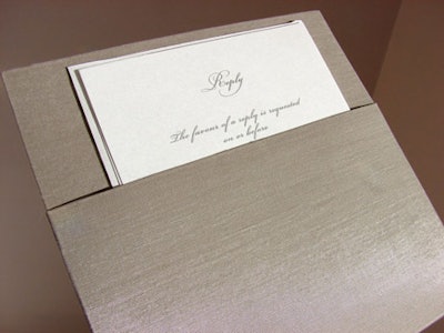 Invitations with silk backing by Bella Invites.