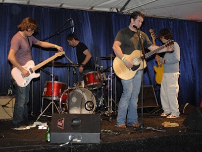 A band led by local Wil Ridge performed at the festival's opening-night party.