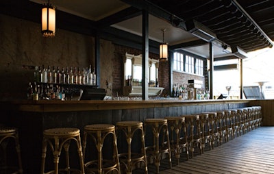 The two-tier, open-air deck includes a large bar with room for 100.