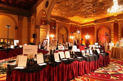 Following the concert, guests stepped into the hotel's gold room for hors d'oeuvres, cocktails, and live and silent auctions.