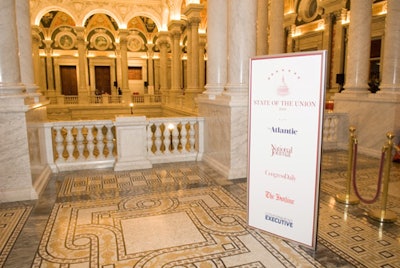 The Library of Congress mezzanine was a greenroom of sorts before the president's address.