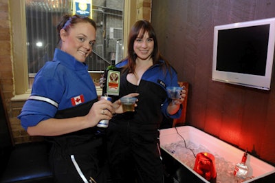 Servers dressed as EMS workers served shots of Red Bull and Jägermeister in double-paned 'bomb' glasses.