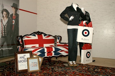 The mod lounge featured displays of Ben Sherman fashions.