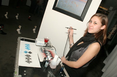 Black Line Studio offered temporary airbrushed tattoos at the event.