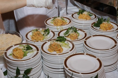 Butternut-squash risotto with duck confit was one of the three entrées served at the event.