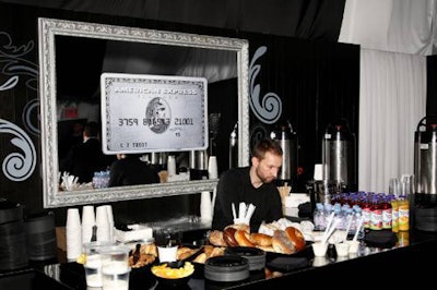 The skybox serves snacks and beverages.