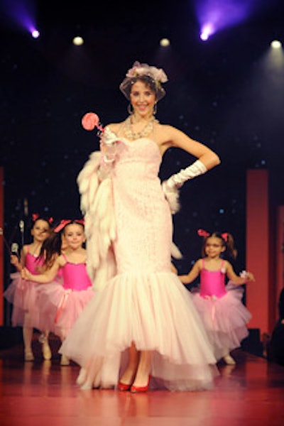 Fashion Crimes outfitted models for the segment honouring Pinkalicious, by Victoria and Elizabeth Kann.