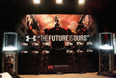 V.I.P. guests could try on and pre-order event sponsor Under Armour's new products.