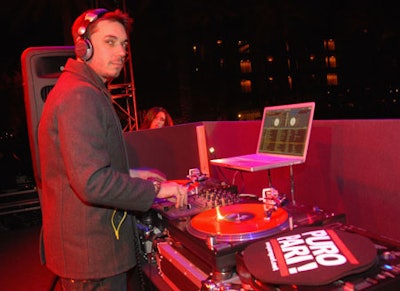 DJ AM played his signature mix of '80s songs on the outdoor stage.