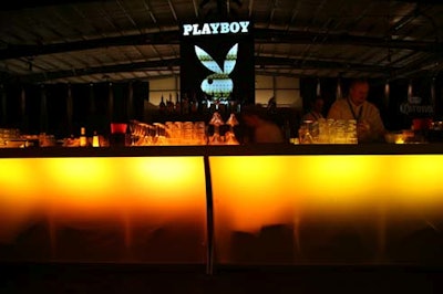 The glowing four-sided center bar was key for Playboy's Donna Tavoso, who said that 'serving guests quickly and efficiently is so important to us.'
