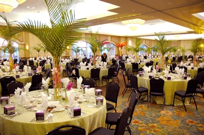 Jungle Island's Treetop Ballroom lent its own tropical aura to the evening.