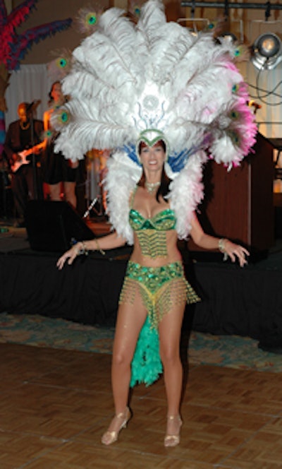 Costumed performers from Glitter Productions greeted guests upon arrival and performed throughout the night.