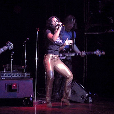 The Rocky Horror Picture Show's Daphne Rubin-Vega performed three songs at the event.