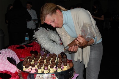 Food Network host, chef, and author Anna Olson created chocolate pots de crème with icewine apricots.