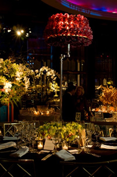One of the quirkier designs was an ordinary floor lamp topped with a cymbidium orchid lampshade, by Stephen Miller Siegel Architects.