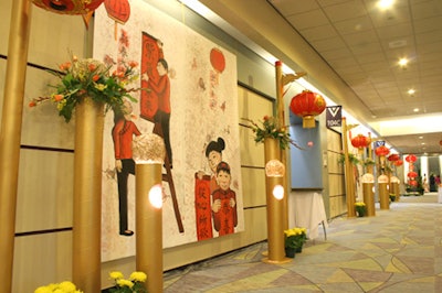 More than 300 volunteers decorated the MTCC with origami rats, imported Chinese lanterns, flowers, and art.