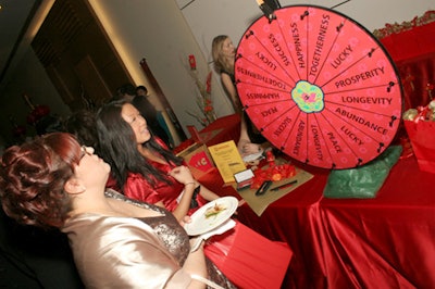 Guests tried their luck spinning the wheel of fortune.
