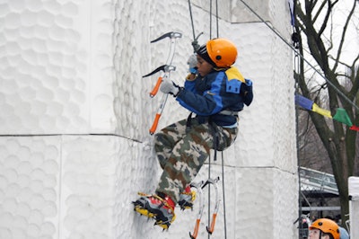 Other sporting activities included a climbing wall.