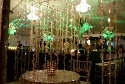 The outdoor-tented space came alive with many creative floral designs.