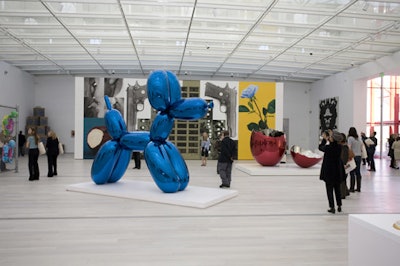 Jeff Koons's stainless-steel 'Balloon Dog (Blue)' is one of 160 works among the initial installation.