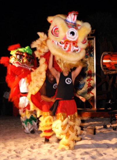 A traditional Chinese dragon entertained guests.