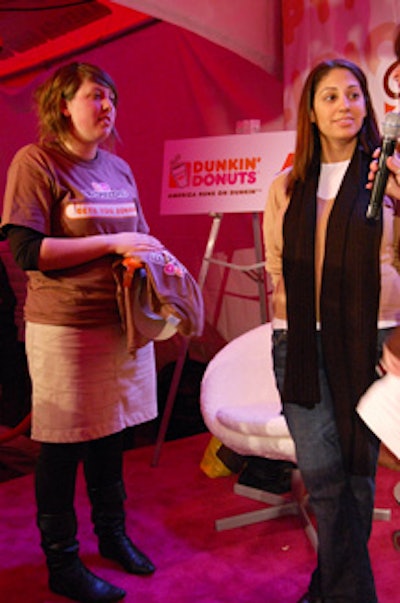 Later in the day WKTU's DJ hosted a competition on the Dunkin' Donuts stage.