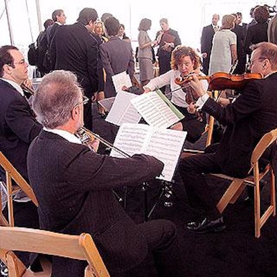 Beryl Diamond of Orion Music Inc. and her string quartet serenaded guests prior to the groundbreaking presentation.