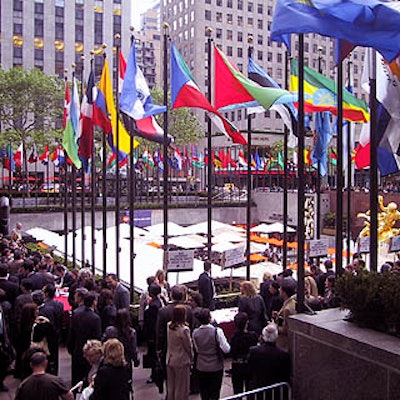 After the upfront presentation, guests walked to an after-party at Rockefeller Plaza.