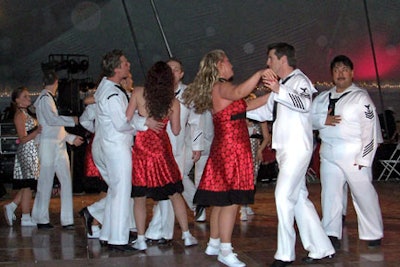 Costumed dancers from A Social Affair entertained guests and got them excited for the evening's competition.