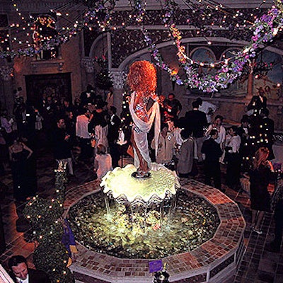 The BiZBash.com Idea Center networking party took over the 'Opening Night' room in Madame Tussaud's, where a wax figure of RuPaul stands atop a fountain.