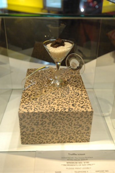 A black Italian truffle flown in from the Region of Umbria was one of the items up for auction.