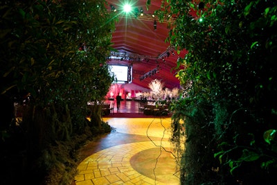 Guest entered the wonderful world of Oz created by Barton G. by way of none other than a yellow brick road.