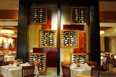 Wine selections are meant to complement the restaurant's various meat dishes.