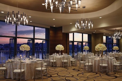 The Cobalt Ballroom can seat 240 with a banquet arrangement or as many as 360 theater-style.