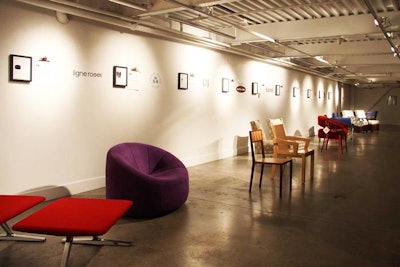 The silent auction let guests bid on designer chairs from the likes of Ligne Rosset.