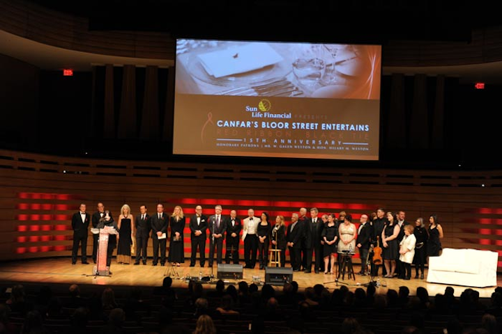 Long-time Canfar supporters were honoured on stage during The Show.