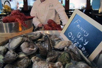 At the Hyatt Regency Cambridge, Zephyr on the Charles restaurant launched its New England Seafood Market earlier this month. Available for private groups with as many as 100 guests, the interactive dining showcase lets guests choose selections from a raw bar, then watch as chefs prepare the seafood dishes. Hotel staffers can also bring in live jazz bands for events.