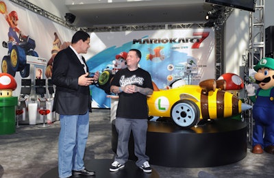 Nintendo's Mario Karts at the Los Angeles Auto Show