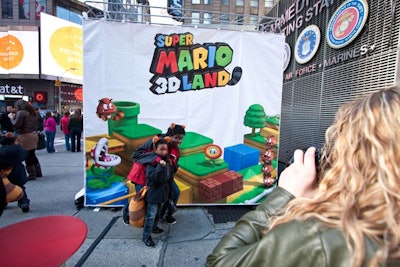 At the south end of Military Island, Nintendo offered more activities, including a tent that allowed attendees to test out the new game and a photo op area from L.A. Photo Party.