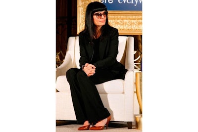Fashion designers were also a part of the conference lineup. Norma Kamali (pictured) participated in a conversation with Mandalay Entertainment Group chairman and C.E.O Peter Gruber, whose book Tell to Win: Connect, Persuade, and Triumph with the Hidden Power of Story includes Kamali.