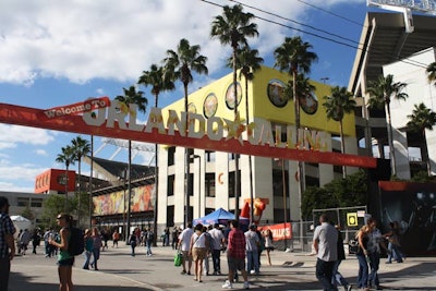 Organizers created one entrance on the east side of the Citrus Bowl.