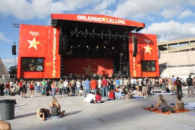 The main stage filled one end of the Citrus Bowl.