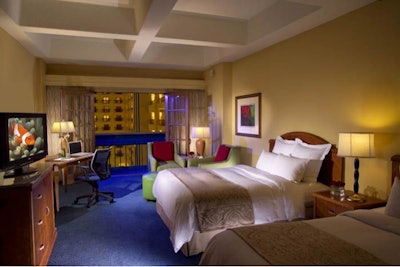 Our room features a 32 inch flat screen TV and Marriott's Revive Bedding Collection.