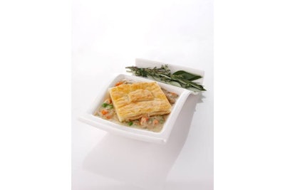 Country chicken pot pie with winter herb bundles by Thomas Preti Events to Savor in Carmona New York & Company's Canoe dish.