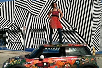 A caravan of Mini Coopers covered in colorful pop art will fill Miami streets during Art Basel.