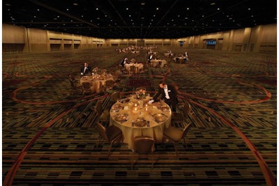 The nation's largest pillar-free resort ballroom is 105,000 square feet.