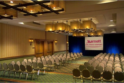 The Vista Ballroom accommodates as many as 300 attendees for a theater-style meeting.