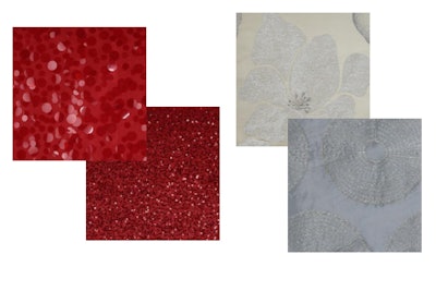 Nuage Designs' holiday linens feature elements of sparkle and shine.